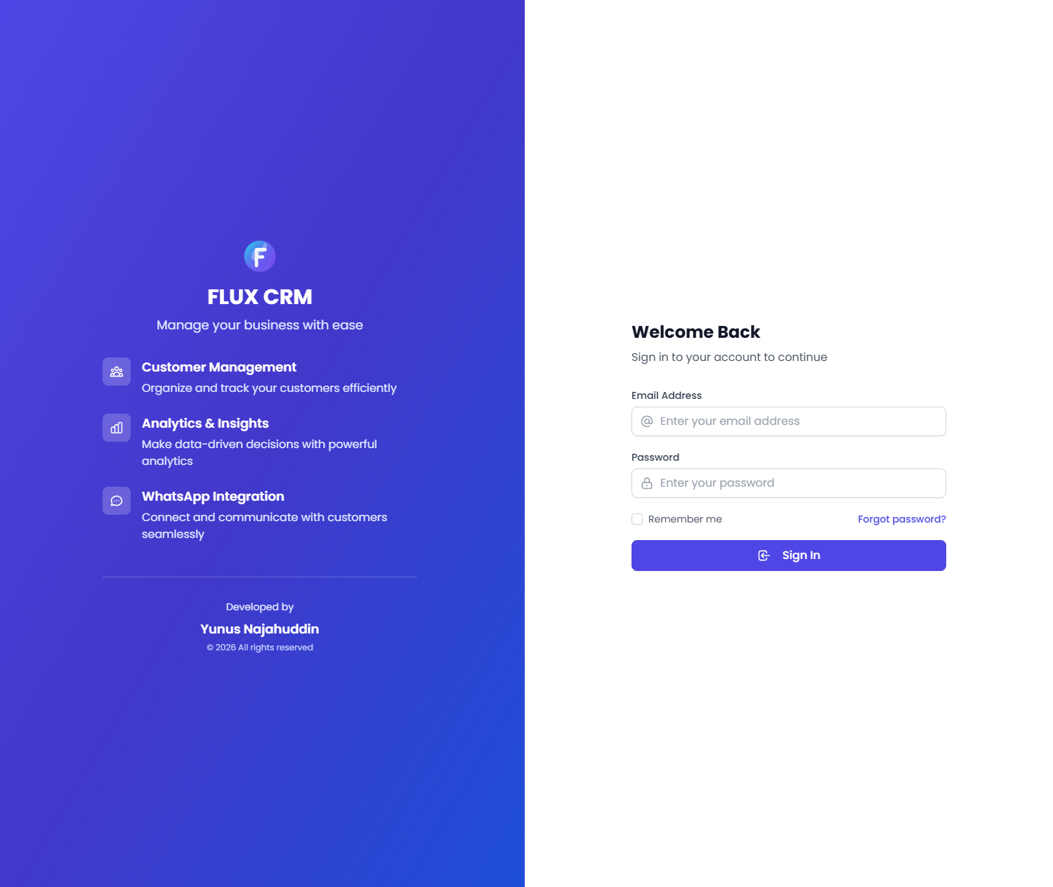 Flux CRM – Customer Relationship Management System