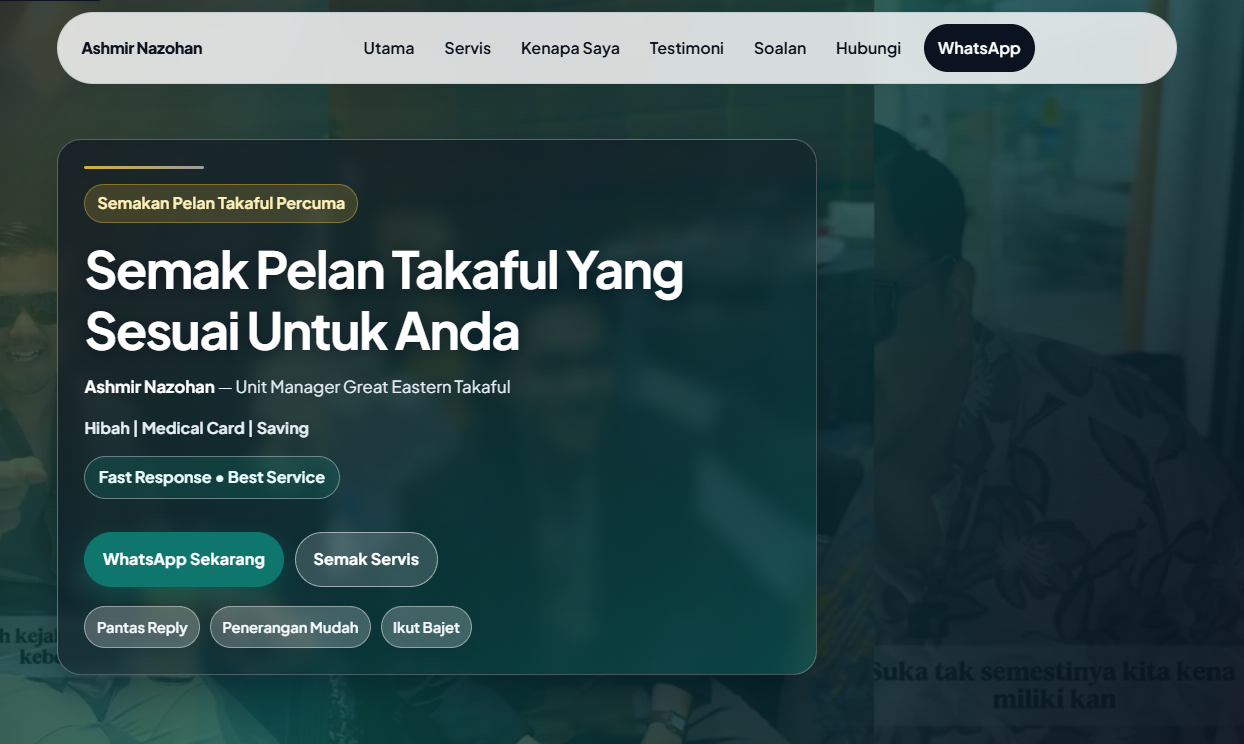 Ejen Takaful Portfolio Website – Static Cloudflare Deployment